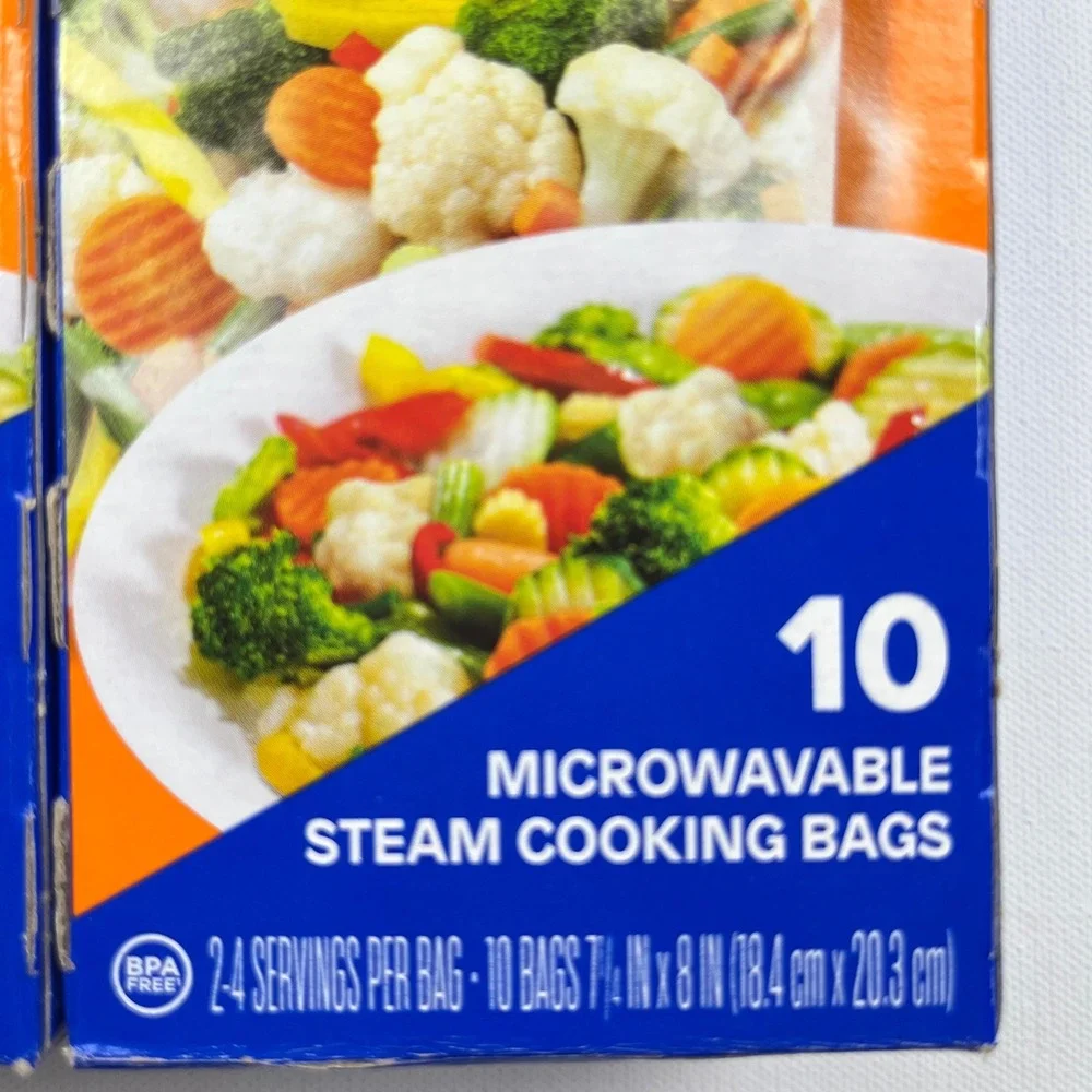 Ziploc Zip'n Steam Microwavable Cooking Bags Lot of 3 Boxes 30 Total Bags